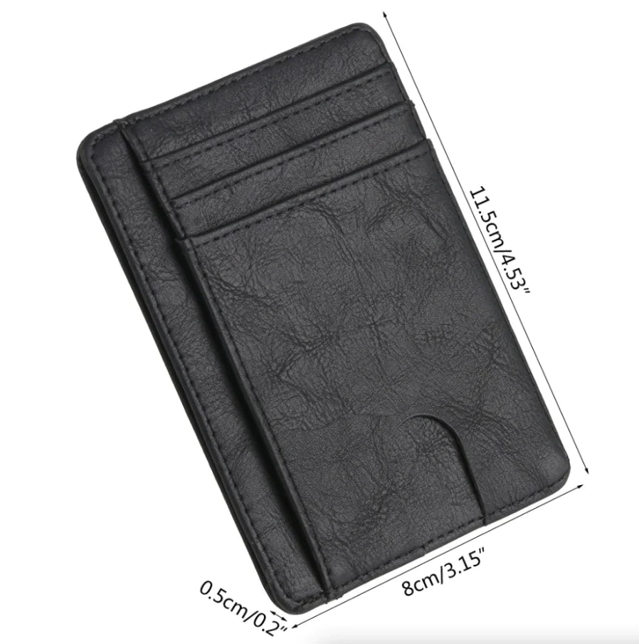 Mens Leather Slim Wallet Credit Card Holder RFID Blocking Pocket ID Money PU USA